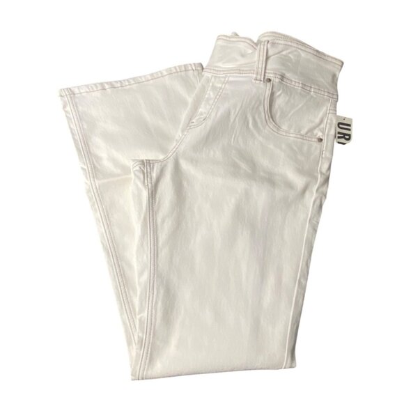 BDG Y2K Urban Outfitters Womens High-Rise  Belted Bootcut 32” Waist Jeans  White - Picture 9 of 10